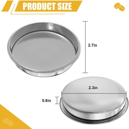 2 PCS Backflush Disk, 58 mm Filter Espresso, Stainless Steel Back Flush Blind Basket for Breville Gaggia Classic and Other Espresso Machines Cleaning