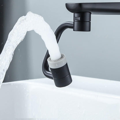 1080° Rotating Faucet Extender Aerator,Solid Brass Universal Splash Filter Faucet, Big Angle Swivel Faucet Aerator Sink Attachment,Dual-function 2-Flow Sprayer,Matte Black…