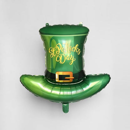 160Pcs St Patricks Day Green Balloons Arch Garland Kit with Lucky Shamrock Clover/Hat/Rainbow/Horseshoe Jumbo foil balloons for Saint Patrick's Day Irish Festival Party Decorations