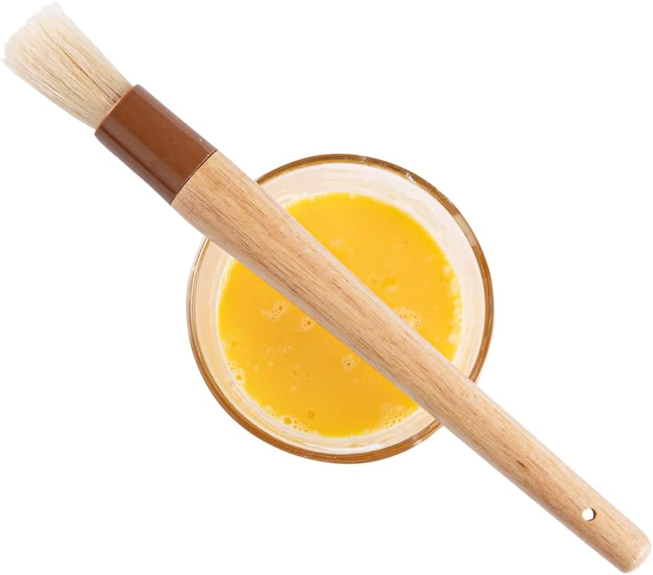 Restaurantware-Pastry Tek 1 Boar Bristles Pastry Brush, 11.8 Inches Buttering Tool â€“ Hardwood Handle, Built-In Hanging Hole
