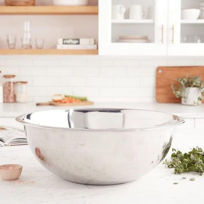 YBM HOME 10.25 Quart Stainless Steel Premium Mixing Bowl – Heavy Duty Deep Prep Bowl for Baking, Cooking, Dough Mixing, Salad Serving &amp; Commercial Kitchen Use