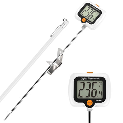 Candy Thermometer for Candy Making with Pot Clip,Best Instant Read Thermometer Digital for Cooking, Baking, Candy and Cheese Making – 10 Inch Probe
