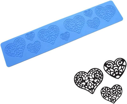 Heart Candy Mold, Chocolate Candy 3D Heart Silicone Mold, Sugar Craft Cake Decoration, Cupcake Top, Polymer Clay