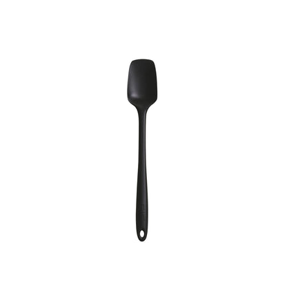 GIR: Get It Right Premium Seamless Spoonula - Non-Stick Heat Resistant Silicone Scraper Spatula - Perfect for Mixing, Serving, Scraping, Stirring, and More - Skinny - 11 IN, Black