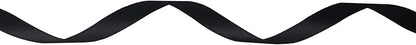 Ribbli Double Faced Black Satin Ribbon,1/4” x Continuous 25 Yards,Use for Bows Bouquet,Gift Wrapping,Floral Arrangement