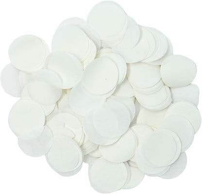 Ultimate Confetti, White Biodegradable Confetti Circles - Flame-Resistant and Slow-Falling Tissue Paper Confetti for Cannon and Launcher use – Best for Celebrations - 1 lb, 16 oz