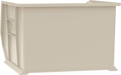 Akro-Mils 30270 AkroBins Plastic Storage Bins, Space-Saving Stackable Bins for Garage, Pantry, Craft Organization, 18" x 16" x 11", Stone, 3-Pack