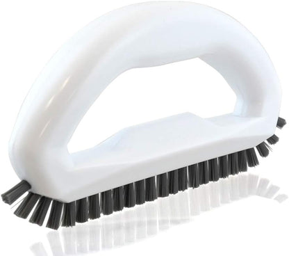 Grout Brush with Stiff Nylon Bristles, Heavy Duty Hand Grout Scrub Brush for Cleaning Baseboards, Floor, Corners, Tiles, Shower, Bath Tub, Floor