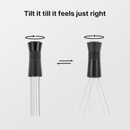 WDT Tool Espresso Needle Distributor with Magnetic Stand, Adjustable Range Coffee Espresso Stirrer, Espresso Distribution Tool Easy Access Design with Extra 6 Replacement Needles