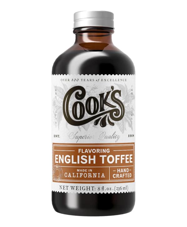 Cook's, English Toffee Flavoring for Baking, Icing, Cinnamon Rolls, Scones, 8 oz