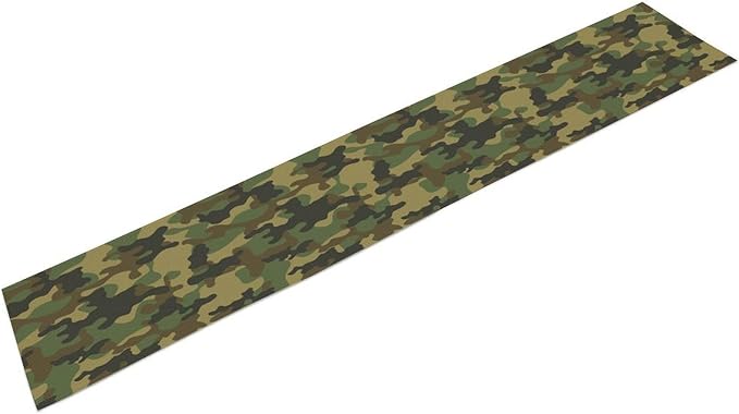 Camo Table Runner, Military Camouflage Coast Guard Force Soldier Hunting Themed Table Runner for Holiday Birthday Party Home Kitchen 13x90in