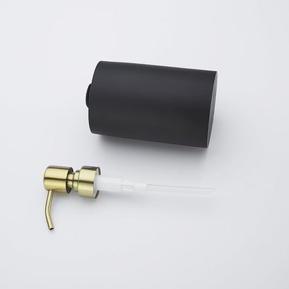 Soap Dispenser Black and Gold Countertop for Bathroom Kitchen Stainless Steel Pump, Liquid Soap Dispenser 13.5oz Resin Lotion Dish Soap