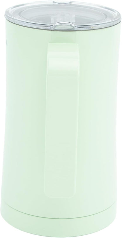 Milk Frother, 4 in 1 Electric Milk Steamer,11.84oz/350ml Automatic Warm and Cold Foam frother for Coffee, Latte, Macchiato, Cappuccino, Hot Chocolate,From the Makers of Mophom 400W,Green