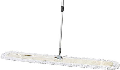 Commercial Dust Mop – 60 Inch Floor Sweeper for Hardwood, Reusable Cotton Mop Head, Extendable Handle, Dry Mop for Floor Cleaning & Janitorial Supplies