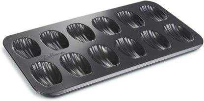 Bellemain Madeleine Pan | 12-Well Madeleine Mold Makes 12 Madeleine Cookies | Nonstick Tea Cake Pan for Madeleines, Cakelet Pan | Warp-Resistant Carbon Steel Madeline Pans (2-Pack)