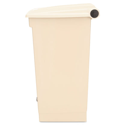 Rubbermaid Commercial Products Step-On Lid Trash Can, 18-Gallon, Beige, Hands-Free Sanitary Use Garbage Can for Medical Waste in Hospitals/Lab/Emergency/Patient Rooms