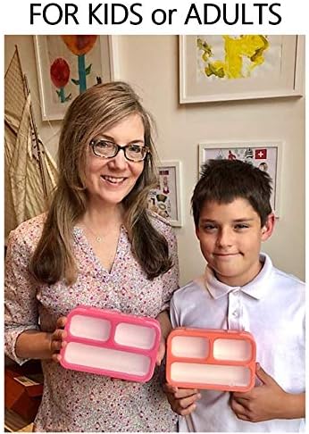 kinsho Mini Lunch-Box Snack Containers for Kids, Small Bento-Box Portion Container, Toddler Pre-School, Leak-proof Boxes for Work, Travel