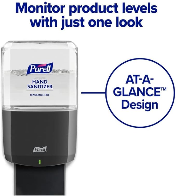 PURELL ES8 Automatic Hand Sanitizer Dispenser, Graphite, for 1200 mL PURELL ES8 Hand Sanitizer Refills (Pack of 2) - 7724-01