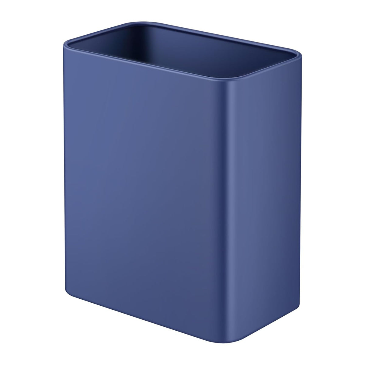 TIPGO Small Metal Trash Can, 2.1 Gallon Slim Trash Can for Bathroom, Wastebasket Garbage Bin for Bedroom, Office, Kitchen, Under Sink (Blue)