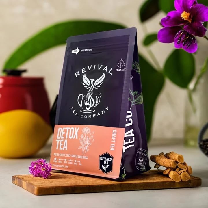 Revival Tea Company Herbal Tea - Hand Blended Craft Bold Flavor, Loose Leaf or Tea Bags, Organic and Caffeine Free (Loose Leaf, Detox Tea)
