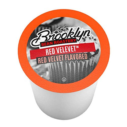 Brooklyn Beans Red Velvet Coffee Pods - Compatible with Keurig 2.0 K Cup Brewers, 40 Count, Dessert-Inspired Red Velvet Flavored