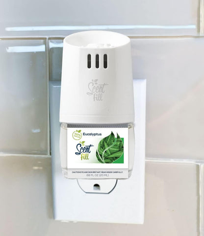 Scent Fill 100% Natural Eucalyptus Plug in Air Freshener, Scented Oil Refills, 3 Refills