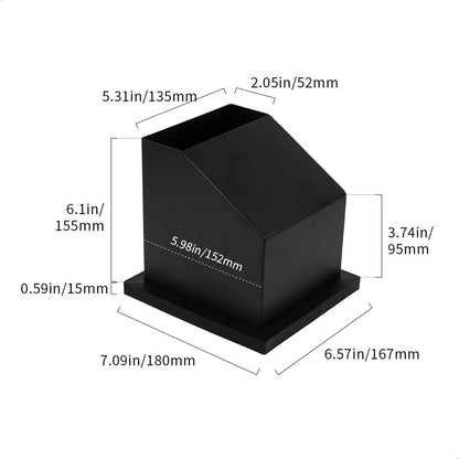 watchget Espresso Grounds Knock Box, Bottomless Chute with Removable Bar, Stainless Steel & Silicone Construction