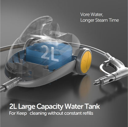 37-in-1 Steam Cleaner mop for Home & Car, 2L Water Tank, 4.3ft Hose, Deep Steam Cleaning for Floors, Tiles, Grout, Windows, Kitchen, Living Room
