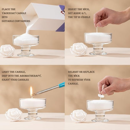 Pearl Candle 18 oz. Long-Lasting Fragrance (up to 120 Hours) - Includes 30 refillable Wicks
