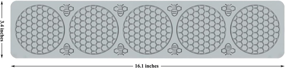 Bee Silicone Mold Honeycomb,Embossing Lace Fondant Mold and Bee Lace Fondant Molds for Cake Decorating