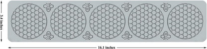Bee Silicone Mold Honeycomb,Embossing Lace Fondant Mold and Bee Lace Fondant Molds for Cake Decorating