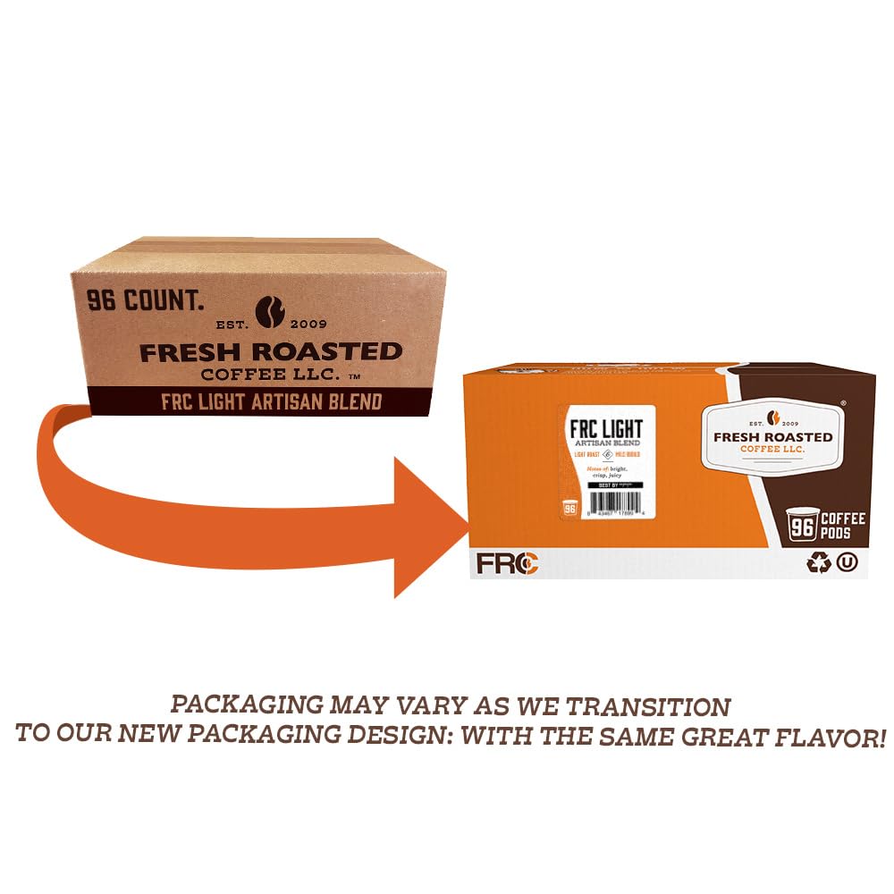 Fresh Roasted Coffee, Organic Variety Pack Water-Processed Decaf K-Cup Pods for Keurig Brewers, Medium Roast, USDA Organic, Kosher, 96 Count Loose Pack