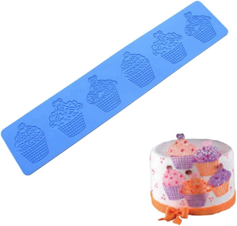 Cupcake Silicone Mold 3D Cupcake Fondant Lace Pad Cake Silicone Mold Cake Fondant Silicone Mold Fondant Clay Mould for Sugarcraft Polymer Clay