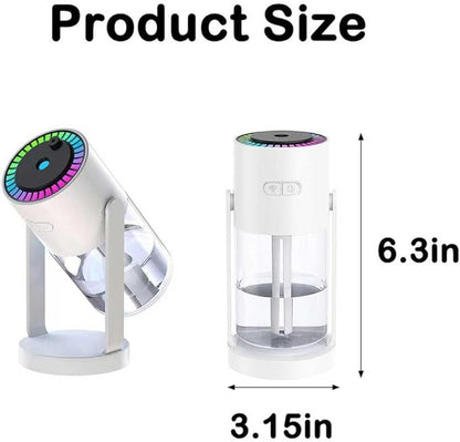 Portable Starry Sky Projection Humidifier, USB Mini Humidifier, 360° Rotating Nozzle, Colorful Lights, Anti-Clogging Technology, Ultra-Quiet Design, Suitable for Offices, Bedroom, Desktops. (02 Pink)