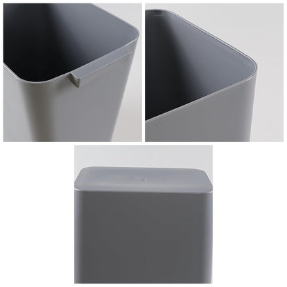 Zopnny Plastic Trash Can Wastebasket, Waste Bin, 4.5 Gallon, 3 Pack, Grey