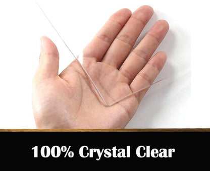 Waterproof Square Vinyl Crystal Table Protector Work Desktop Cover Protection PVC Table Cloths Under Kids Table Pet Feeding Mat Carpet Floor Screen Protection Non-Slip Easy Clean Heatproof 50x50 in