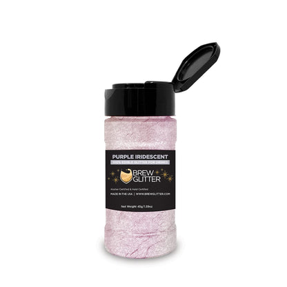 Brew Glitter - Purple Iridescent (45g Shaker 1x Jar), Color Changing Edible Glitter for Drinks, Cocktails, Beer, Garnish & Beverages