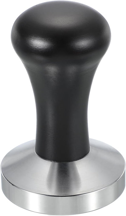 uxcell 58mm Coffee Tamper, Stainless Steel Espresso Press Tamper, Espresso Tamper with Wooden Handle Suitable for Coffee Shop, Restaurant Bar