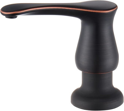 GAGALIFE Kitchen Sink Soap Dispenser Oil Rubbed Bronze, Built in Soap Dispenser with 17 OZ Bottle, Refill from The Top, Liquid Dispenser for Kitchen Sink