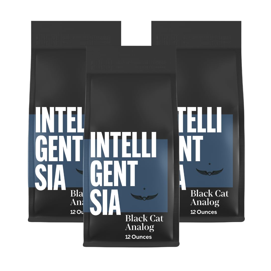 Intelligentsia Coffee, Medium Roast Whole Bean Coffee - Black Cat Analog Espresso 36 Ounces (3 Bags of 12 Ounces)