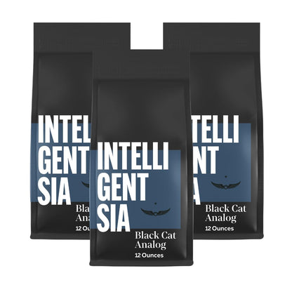 Intelligentsia Coffee, Medium Roast Whole Bean Coffee - Black Cat Analog Espresso 36 Ounces (3 Bags of 12 Ounces)