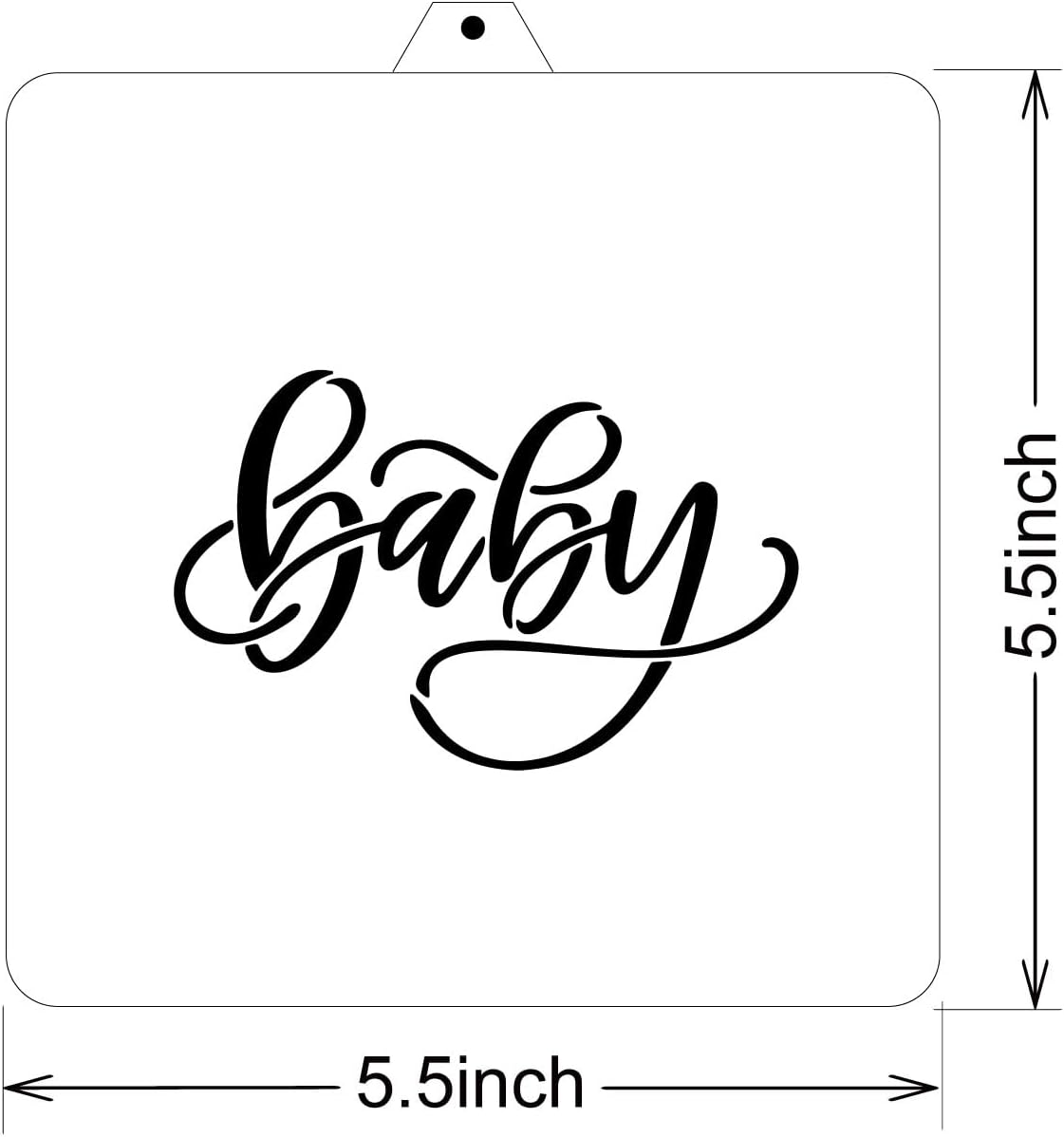 Baby Cookie Cutter and Stencil Set Bundle Kit PYO Cookies Paint Your Own Diy Bakery Fondant Sugar Happy Birthday Wedding Baby Candle Kids Painting