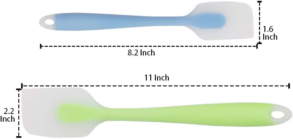 Silicone Spatulas Set of 4 - Heat Resistant Non-Stick Flexible Rubber with Solid Stainless Steel Core Kitchen Essential Gadget Premium Scraper Spoon