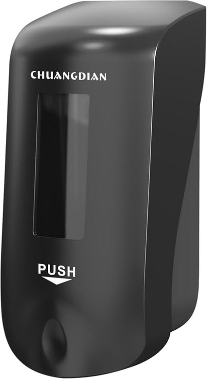 Manual Foaming Soap Dispenser,1000ml Wall Mounted Hand Soap Dispenser,Large Viewing Window,Super Easy Refills,for Commercial & Home, Space Black