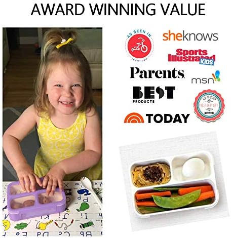 kinsho Mini Lunch-Box Snack Containers for Kids, Small Bento-Box Portion Container, Toddler Pre-School, Leak-proof Boxes for Work, Travel