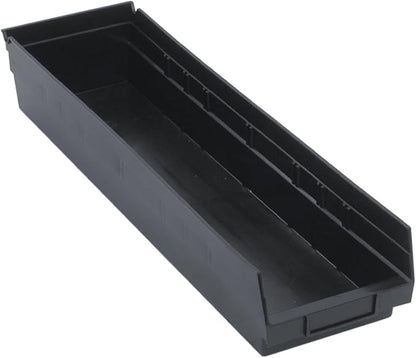 Quantum Storage QSB106 Hanging Plastic Shelf Bin Storage Containers - 23-5/8" x 6-5/8" x 4" - 8 Pack