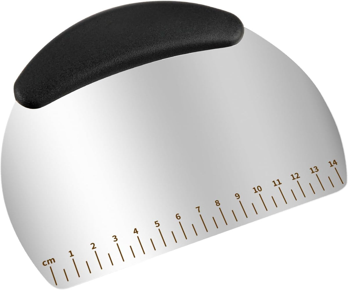 Professional Stainless Steel Dough Cutter and Scraper Combo - 2-in-1 Baking Tool for Bread, Pizza & Pastry