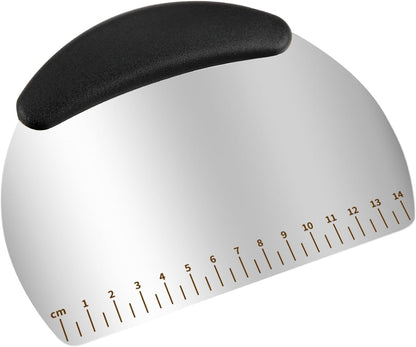 Professional Stainless Steel Dough Cutter and Scraper Combo - 2-in-1 Baking Tool for Bread, Pizza & Pastry
