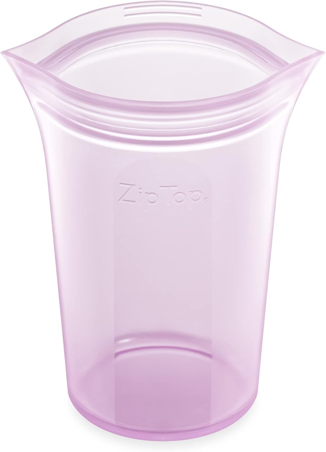 Zip Top Reusable Food Storage Bags, Medium Cup [Lavender], Silicone Meal Prep Container, Microwave, Dishwasher and Freezer Safe, Made in the USA