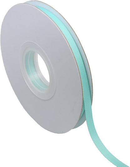 Ribbonitlux 1/4" Wide Solid Grosgrain Ribbon 25 Yards (314-Aqua）, Set for Gift Wrapping, Party Decor, Sewing Applications, Wedding and Craft